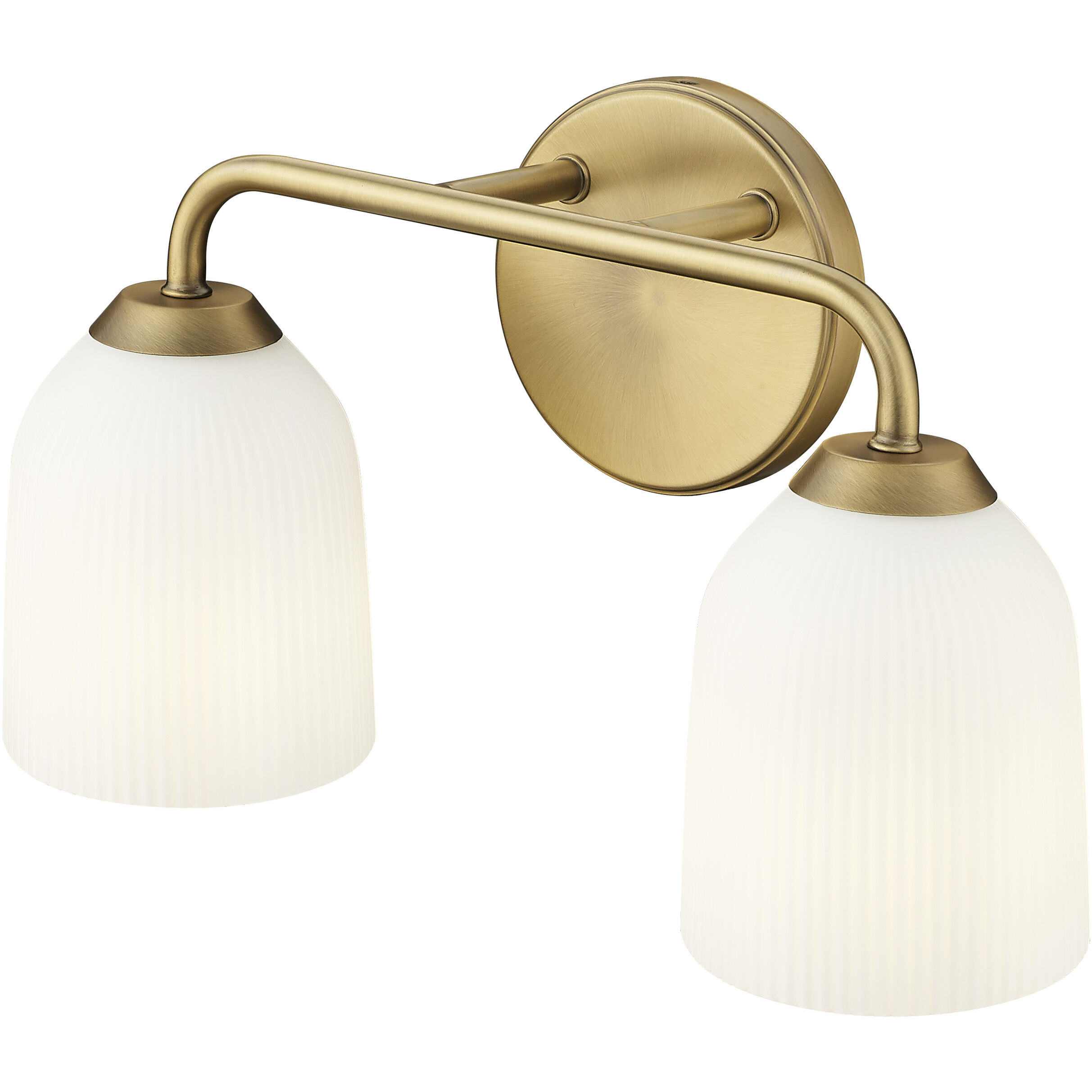 Norah 2 Light 15 inch Vintage Brass Bathroom Vanity Light Wall Light